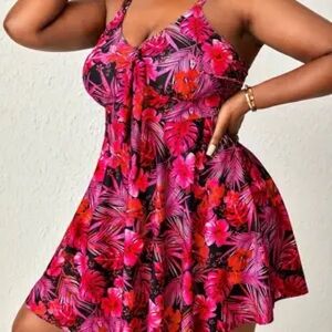 Vibrant Floral Swim Dress